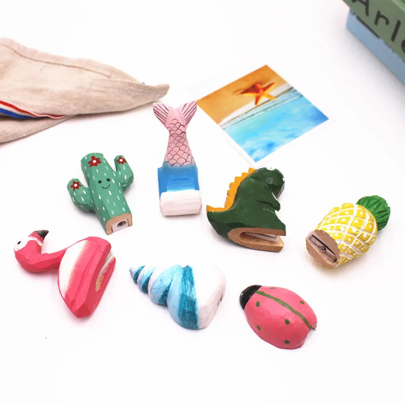 creative multifunctional stationery animal shaped wooden pencil sharpener for kids eyebrow pencil sharpener