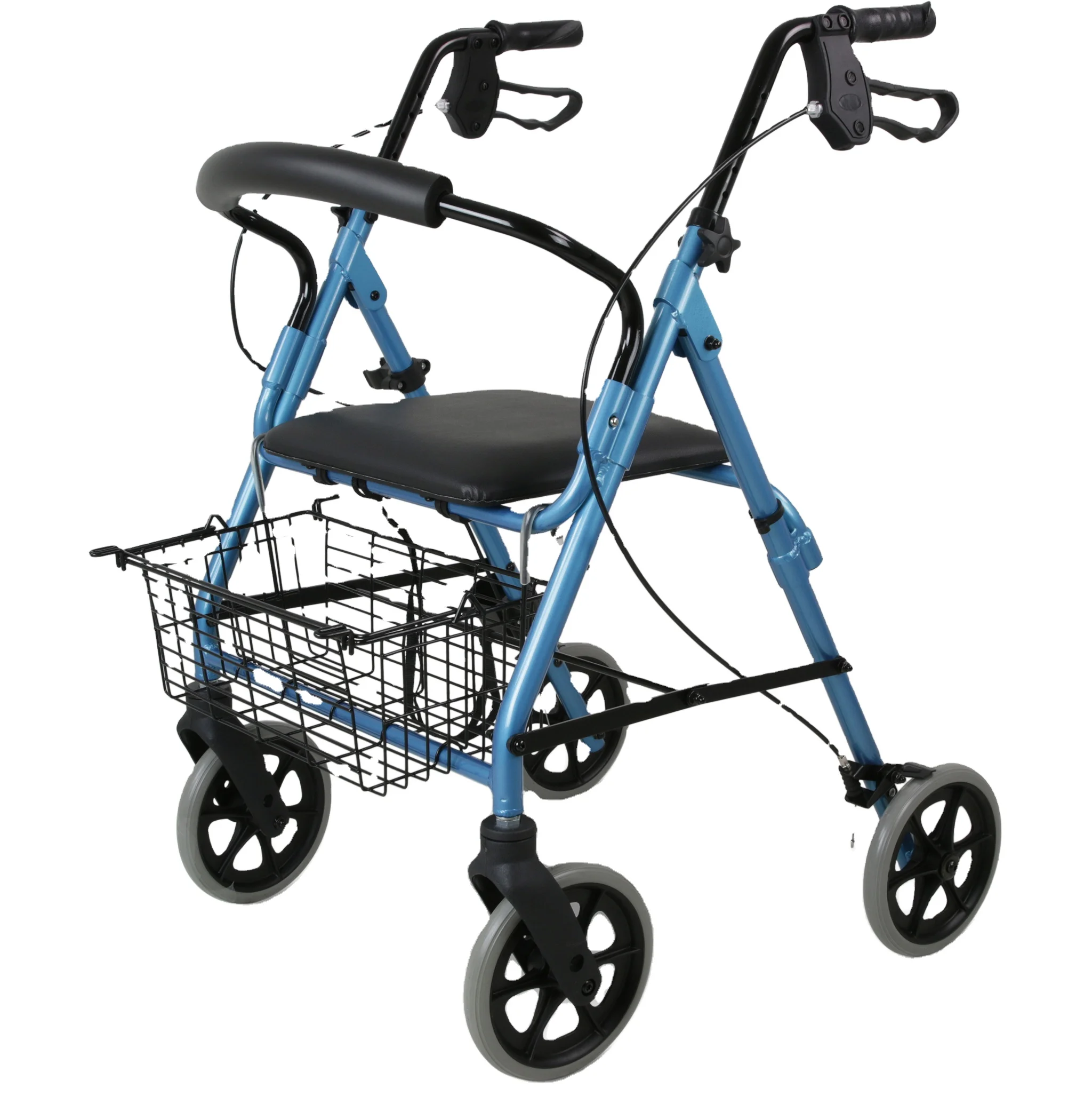Factory cheap price medical lightweight folding rollator parts walker with seats