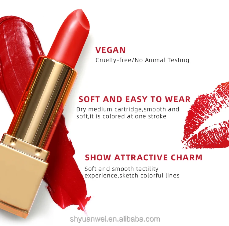 N03 High quality cosmetic crayon customized glitter lip stick cheap lip stick