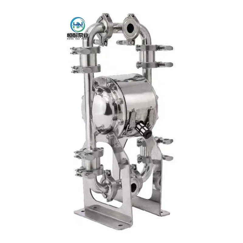 Stainless Steel Sanitary Food Grade Application Air Operated Pneumatic Double Diaphragm Pump