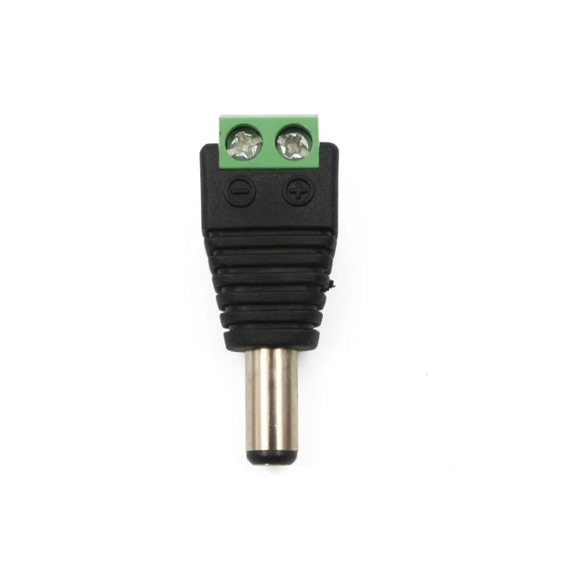 Screw Plug Adapter Cord Female 2 pin 12V male Power Jack DC Connector with CE FCC ROHS for CCTV accessories