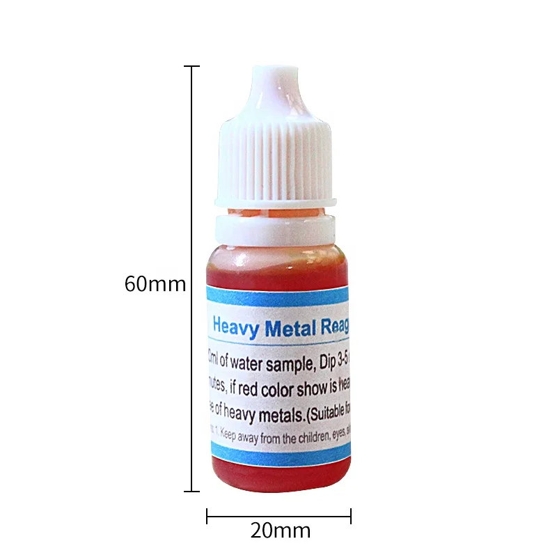 
Latest Heavy Metal Reagent drops in 10 ml bottle to test water quality. 