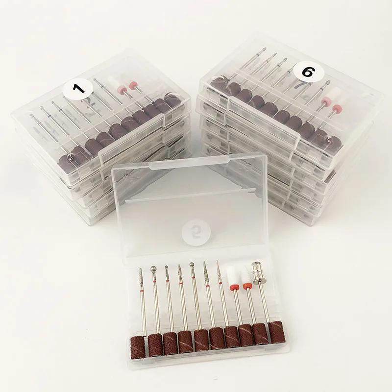 Wholesale Safety Fine Coarse Rotary Burr Cuticle Smooth Ball Carbide Nail Drill Bits Set