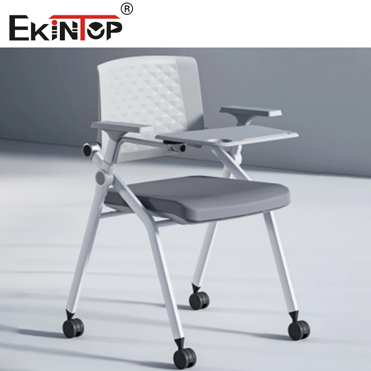 Foldable Training Center Meeting Room Office Chair Plastic Meeting School Learning Training Chairs with Writing Table