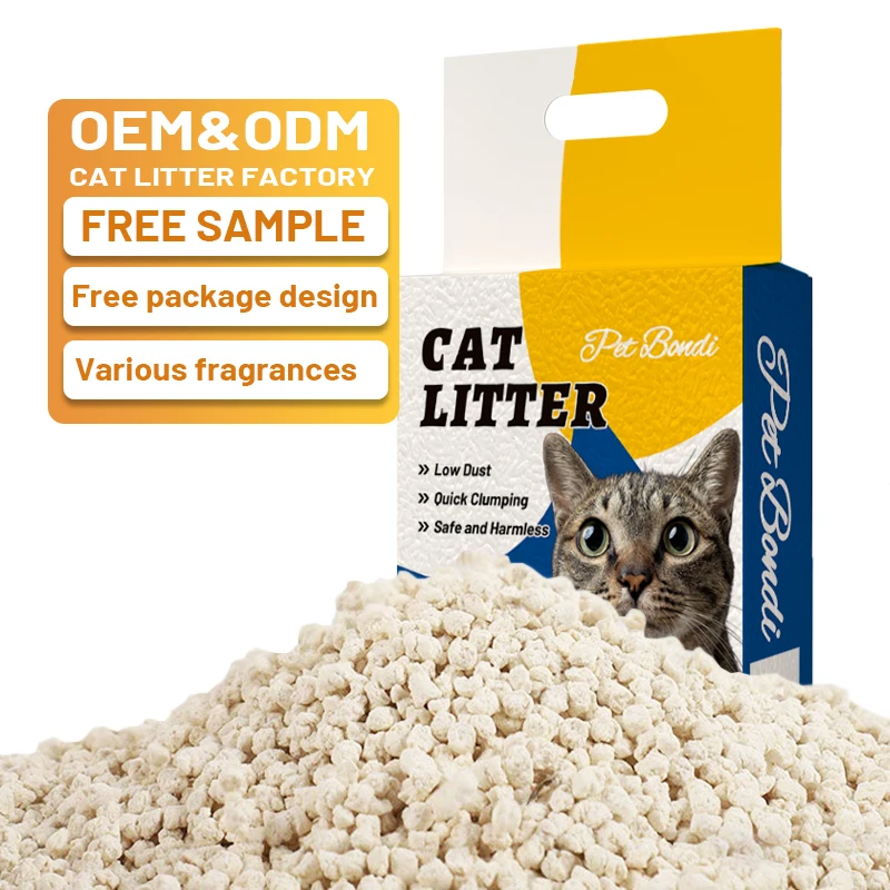 odor controlling New Style Space Cat Litter Natural Pea Fiber Plant Degradable 5Flavors Tofu Different Cat Sand Options clumping