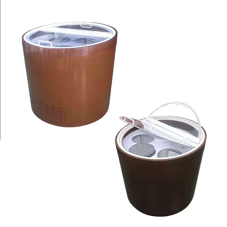 Professional Factory Made Ice Cream Rotating Display Cabinet Container For Shop