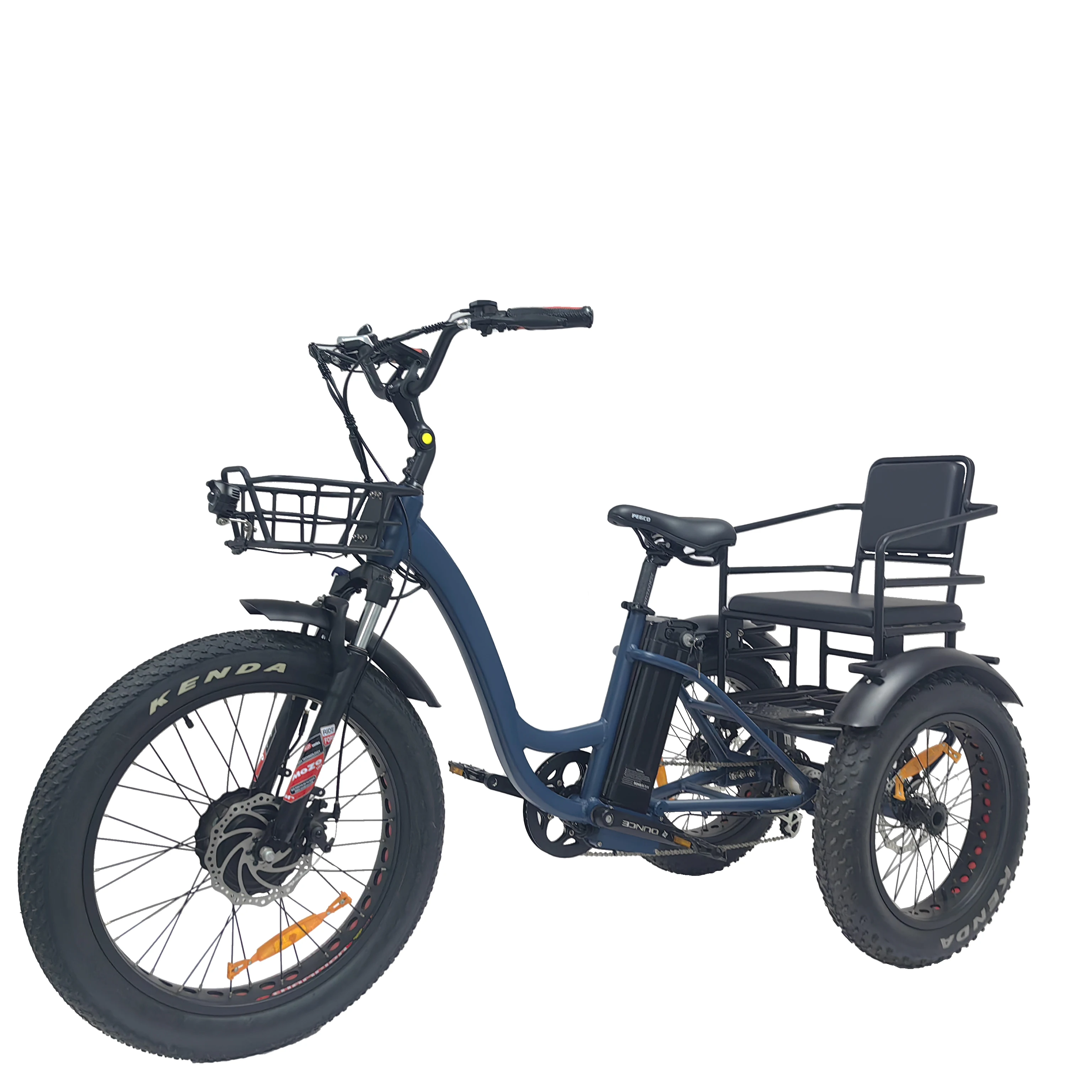 New Styleall Drive Cargo Electric Fat Tire Tricycle Fat Tire High Power 2 Battery Full Suspension Electric Trike