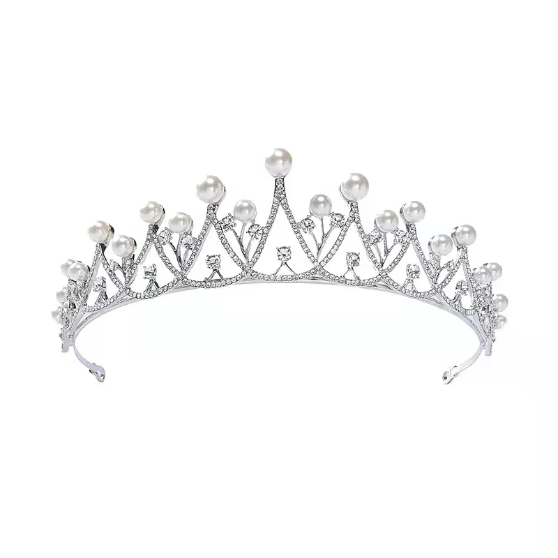 New bridal headgear crystal handmade adult crown headband wedding accessories tiara
