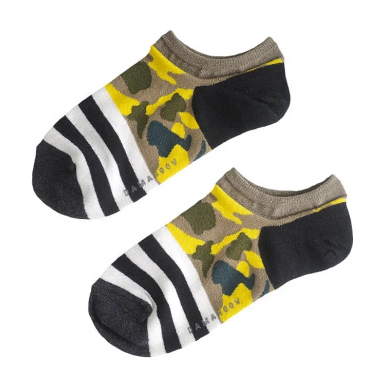XIANGHUI Beautiful life series hip hop wave point striped camouflage boat socks
