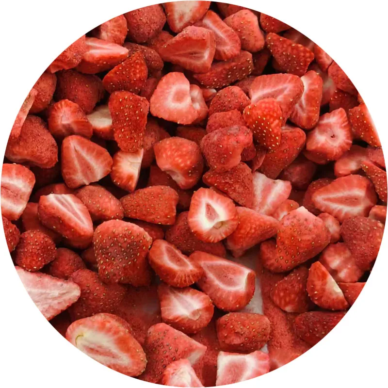 100% Natural Crispy Freeze-Dried Strawberry Snack Fruits for Chocolate Coating Bulk Wholesale Freeze Dried Strawberries Halves