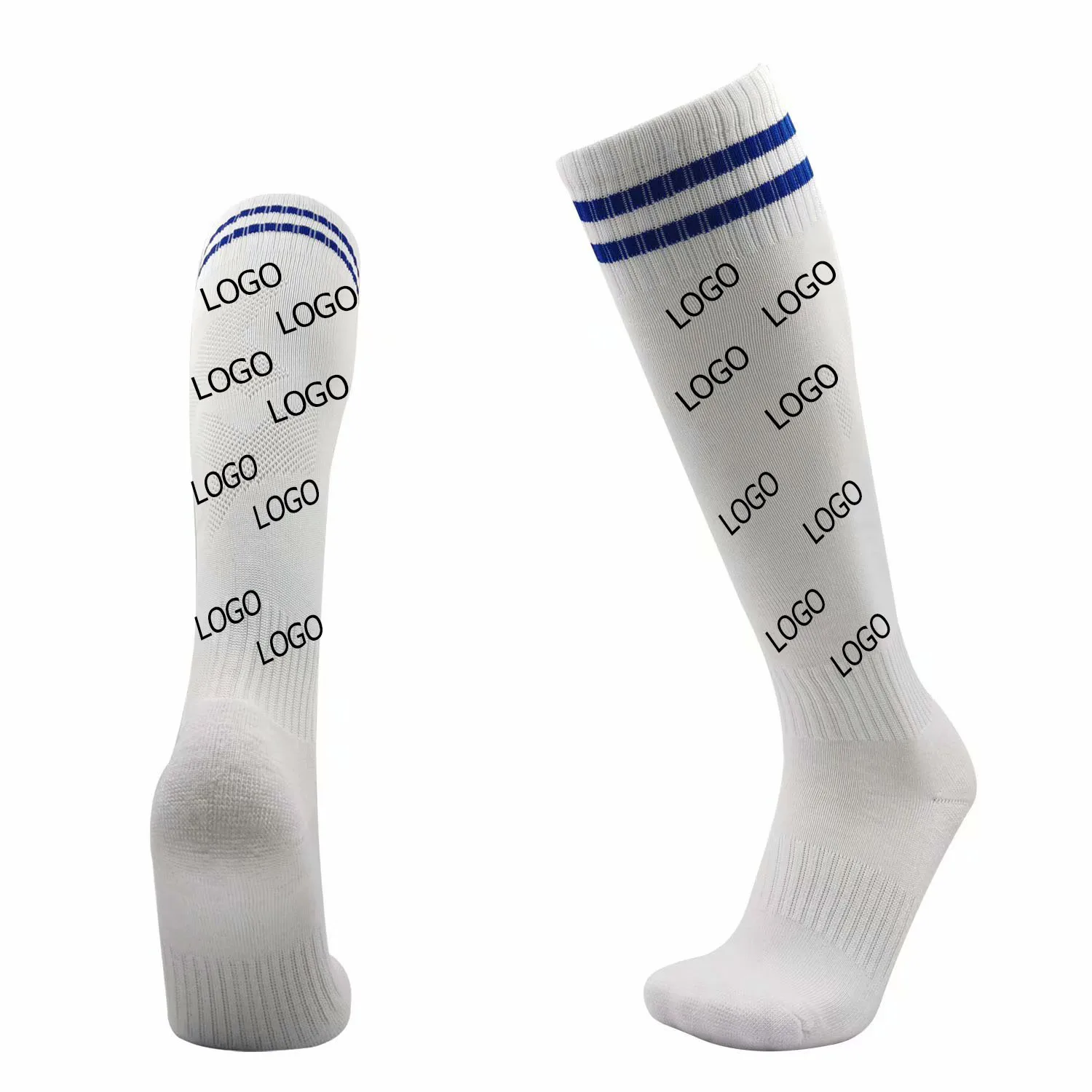 Wholesale  High Quality Custom Design Thick Soft Socks AdultTraining Long Soccer Compression Knee High Socks