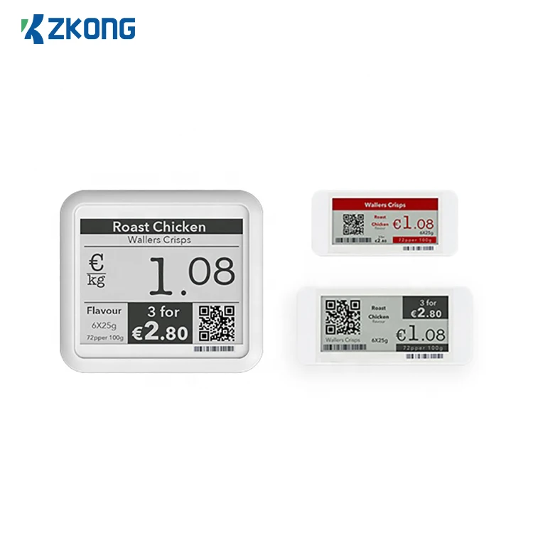 Zkong High quality NFC 2.9 inch electronic shelf label e ink digital supermarket price tag