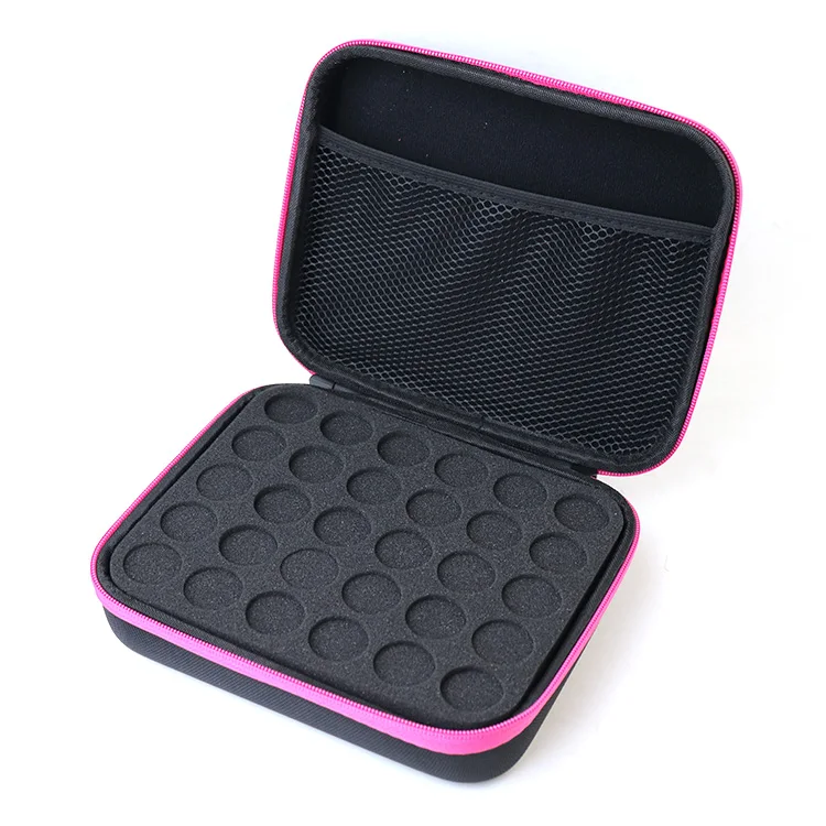 Essential Oil Carry Case Holder EVA Hard Shell Protective Custom Travel 15ml 30 Rollers Essential Oil Storage Case