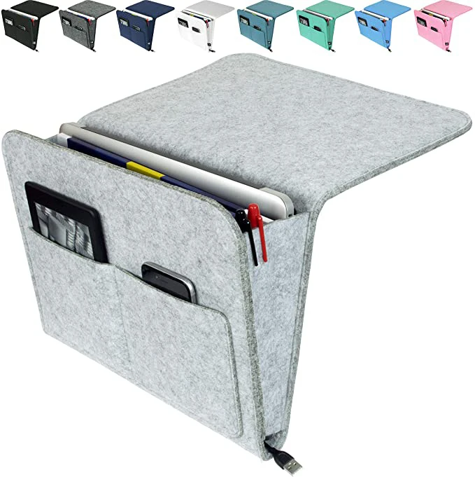 Felt Bedside Organizer Caddy felt bedside storage organizer anti-slip bedside bag