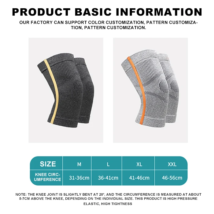 Pressure tester test size, reduce the size complaint Germanium Carbon Knee Pads Knee Compression Sleeve