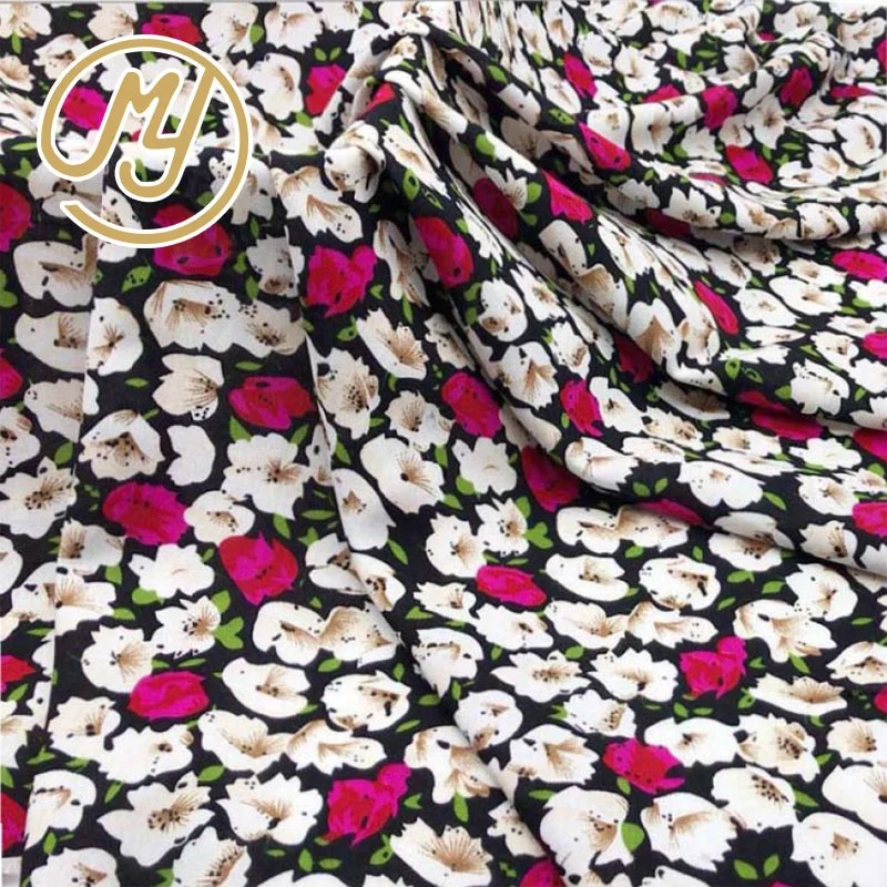 New summer customized woven poplin 100 viscose printed stock lot rayon fabric for dress