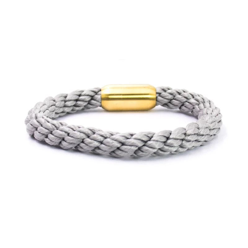 Germany Popular Lucky Gold Plated Lucky Magnetic Clasp Rope Bracelet for Men