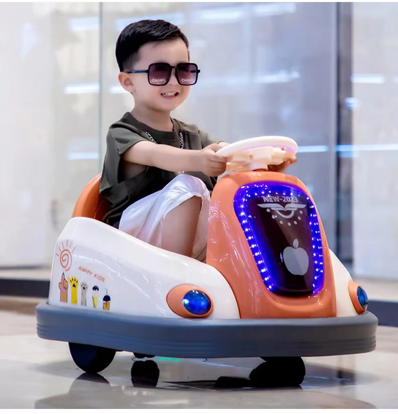 6V Remote Control Kidzone Bumper Cars Toy Vehicle for Kids and Toddlers Electric Ride-on Drift Toy