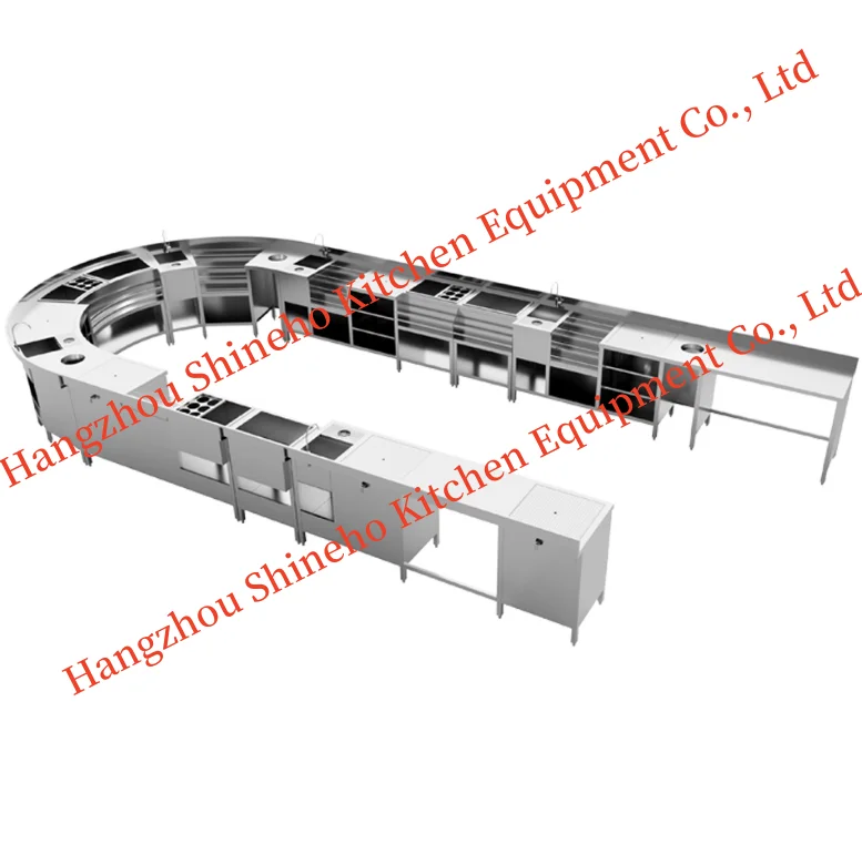 Shineho commercial ss304 cocktail station mobile comptoir dropship bar equipment