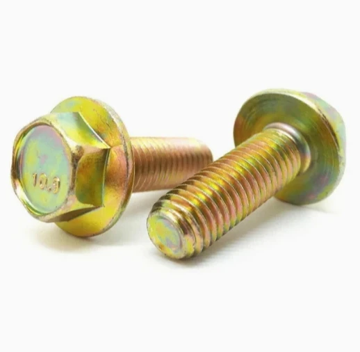 Color Zinc Plated High Tensile Strength Heat-Treated Grade 5/8/L9/B/8.8/10.9/12.9 Hexagon Flange Bolt