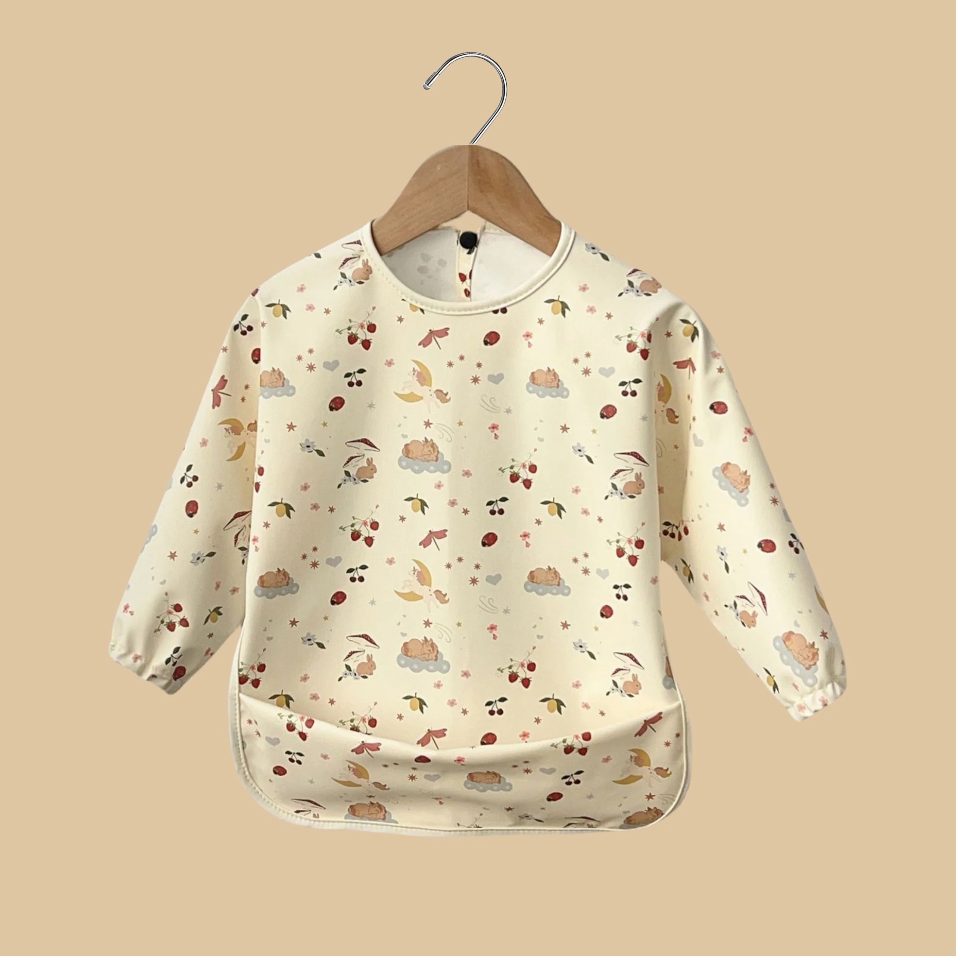 Хит продаж, Детский водонепроницаемый нагрудник с длинным рукавом, нагрудник с карманом, нагрудник для малышей с рукавами 6-24 месяцев