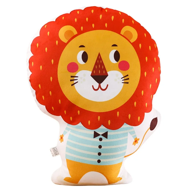Custom Shaped Pillow Diy Personalized Plush Pillow 3D Photo Lion Tiger Bear Shaped Printable Pattern Stuffed Pillow
