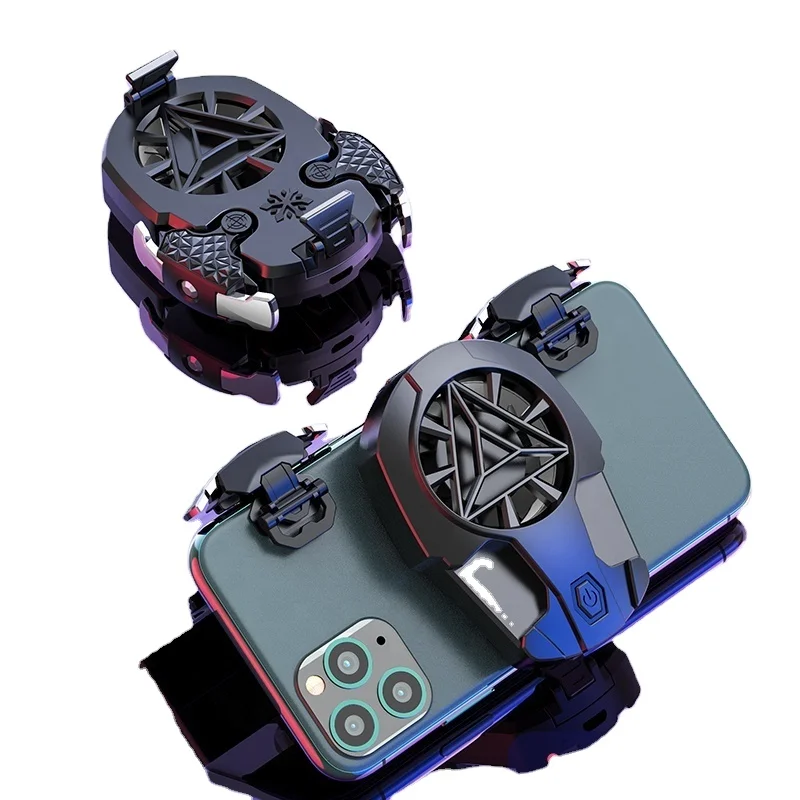 Newest Z02 mobile game controller and joystick for L1R1 Firebutton Aim Key Gamepad with cooling fan