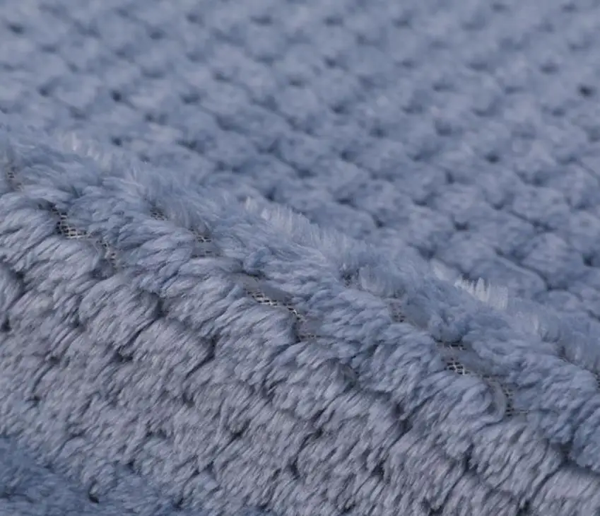 Hot selling Super Soft Warm solid Flannel jacquard Fleece pop corn fabric