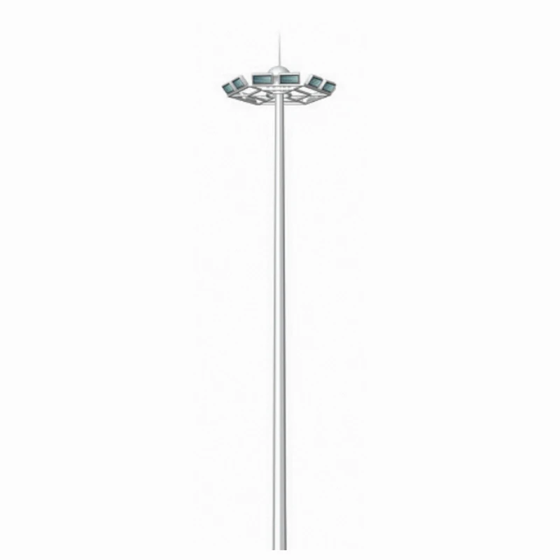 35m Round Stadium High Mast Lighting Tower with Raising and Lowering Device