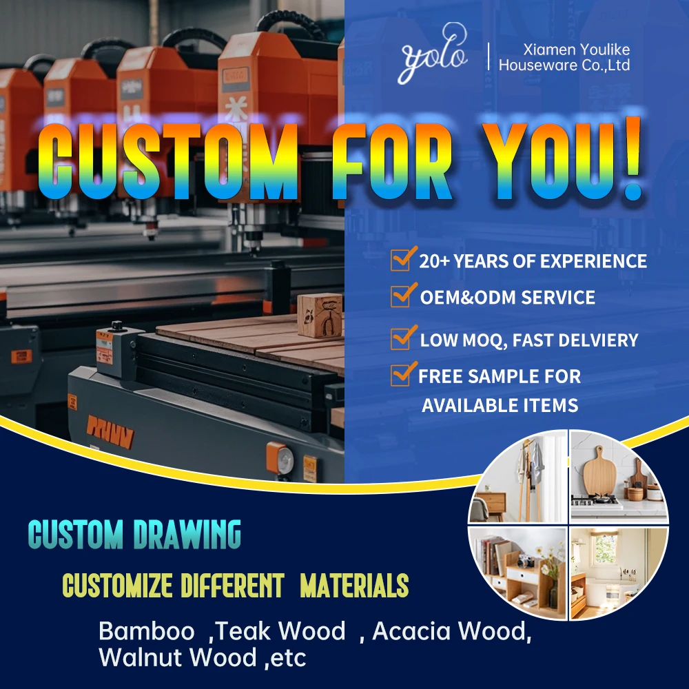 Decorative  Rectangular Wood Breakfast Dinner Food Couch Party Platters Natural Bamboo Serving Tray for Kitchen Eating Snacks