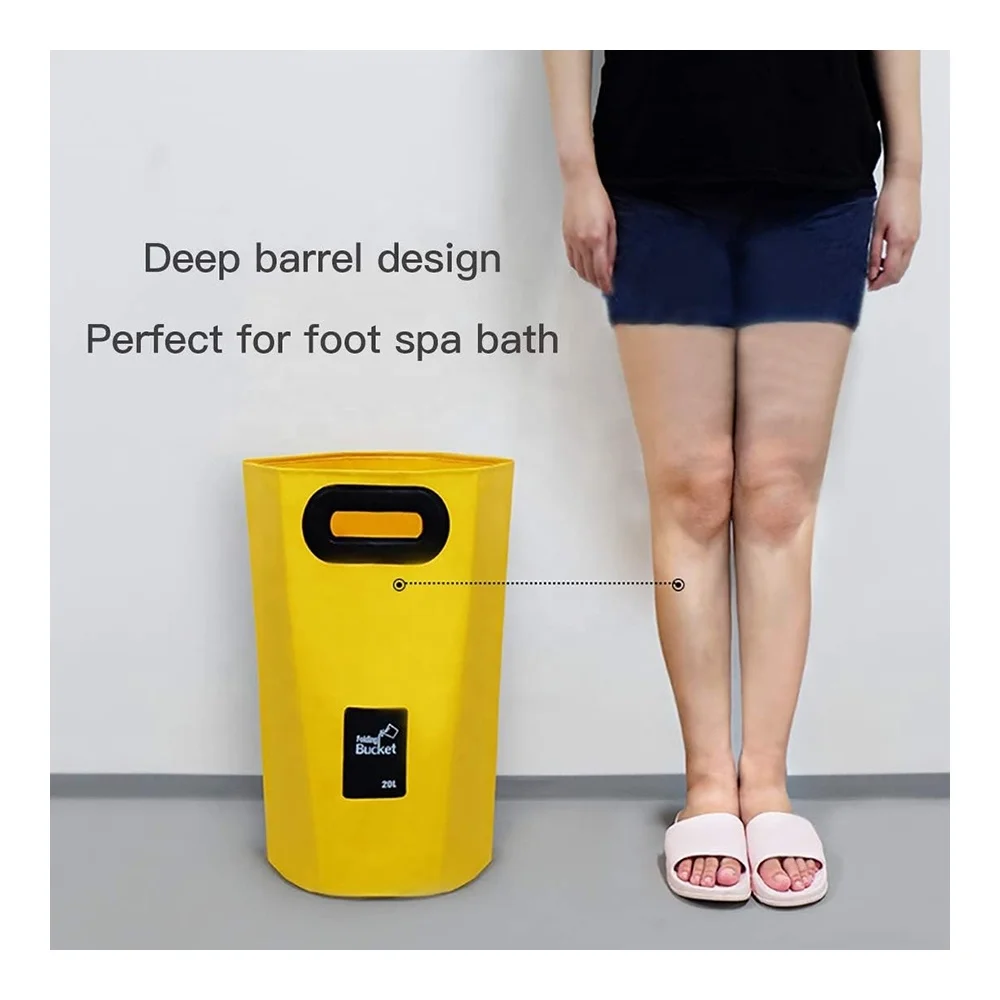 Outdoor Camping Portable 500D Tarpaulin Colapsible Fruit Washing Bag Fishing Waterproof Folding Bucket Bag