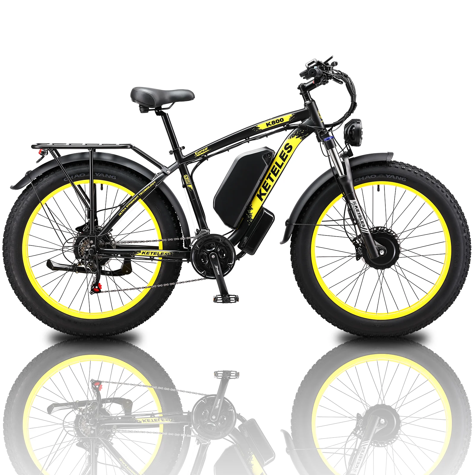 OEM service U.S warehouse k800 two motor hydraulic brake electric hybrid bike with power cut-off feature 1000w 13ah