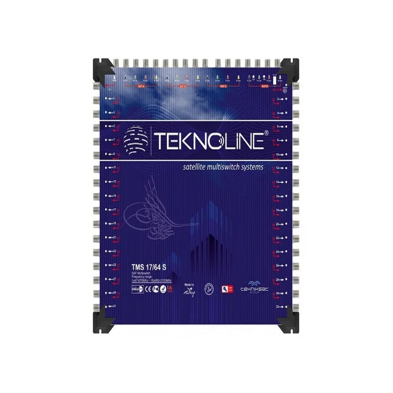 
Best Quality satellite multiswitch 17 input 64 output with indicator led diseqc lnb power 