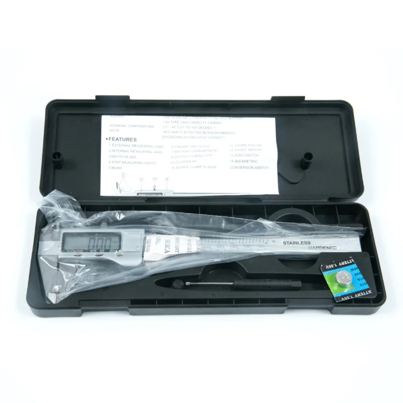 Digital Vernier Caliper 0-150 mm 6 inch LCD Screen Measuring Tool Electronic Micrometer Ruler Vernier Calipers