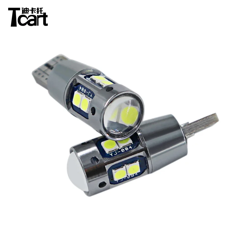 Tcart auto car position indicator light T10 168 12v 3030 9 leds canbus error free car led interior trunk bulbs storage box lamp
