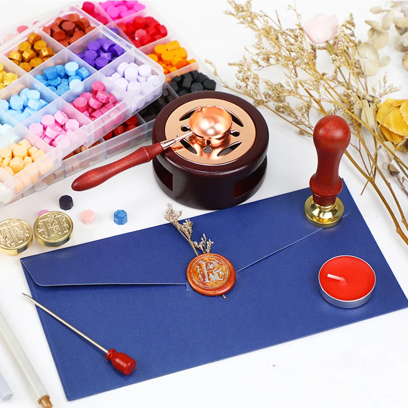 2022 new hot sale decorated wax seal stamp kit for souvenirs and envelopes