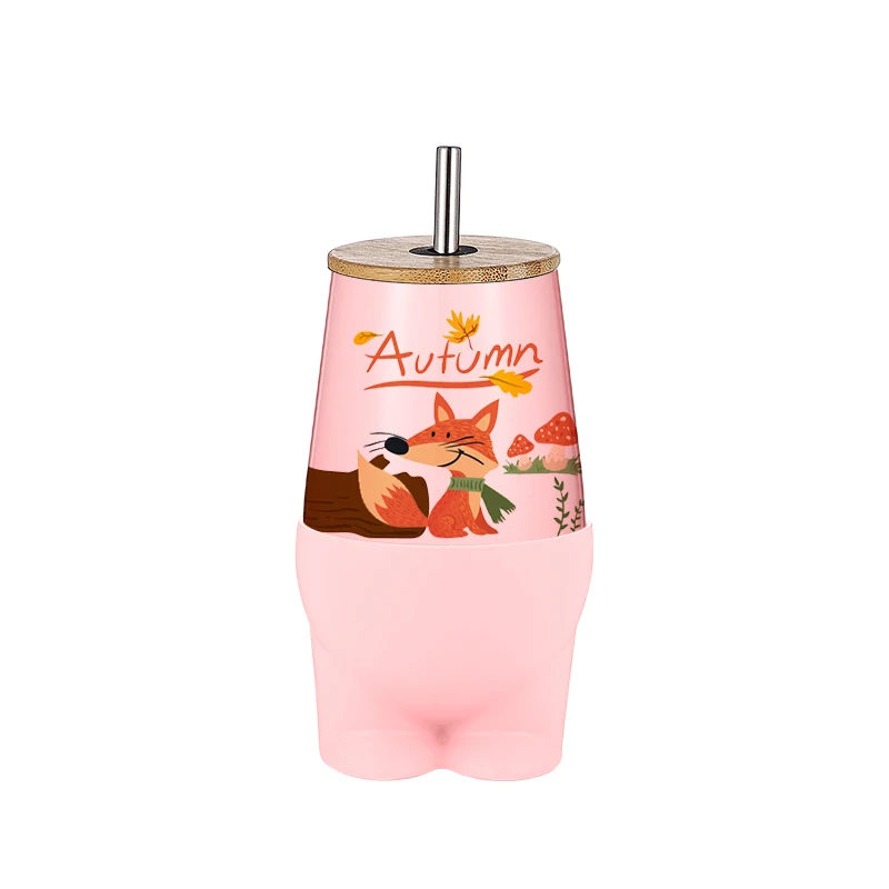 New launch Wholesale 8oz 12oz Insulated Beer  Cartoon shaped Stainless Steel Wine Tumbler Coffee Mug with Lid BPA Free