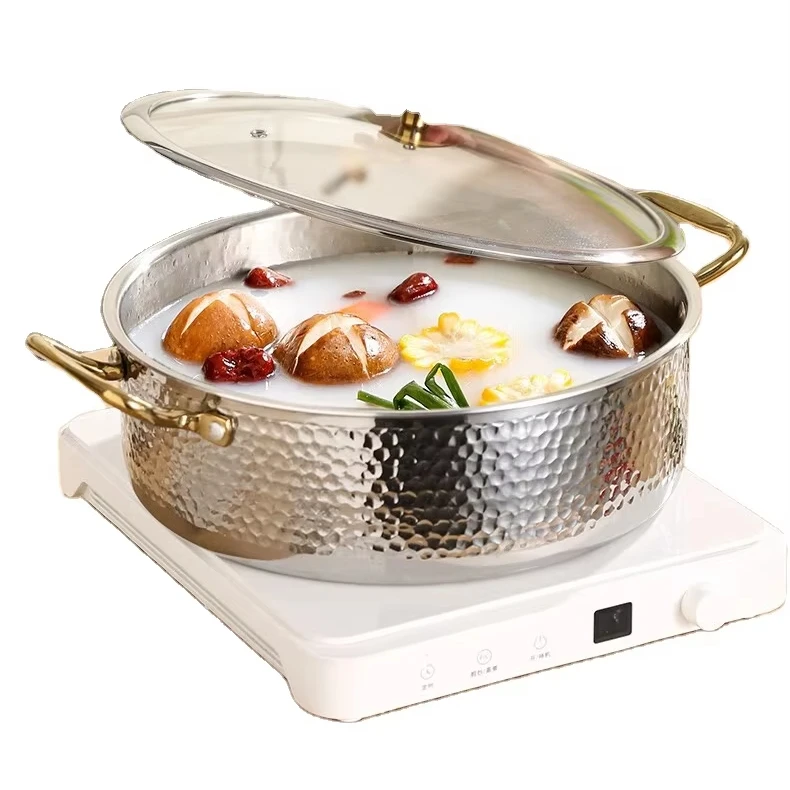 316 stainless steel mandarin ducks pot hot pot commercial thickening large capacity household pots and pans