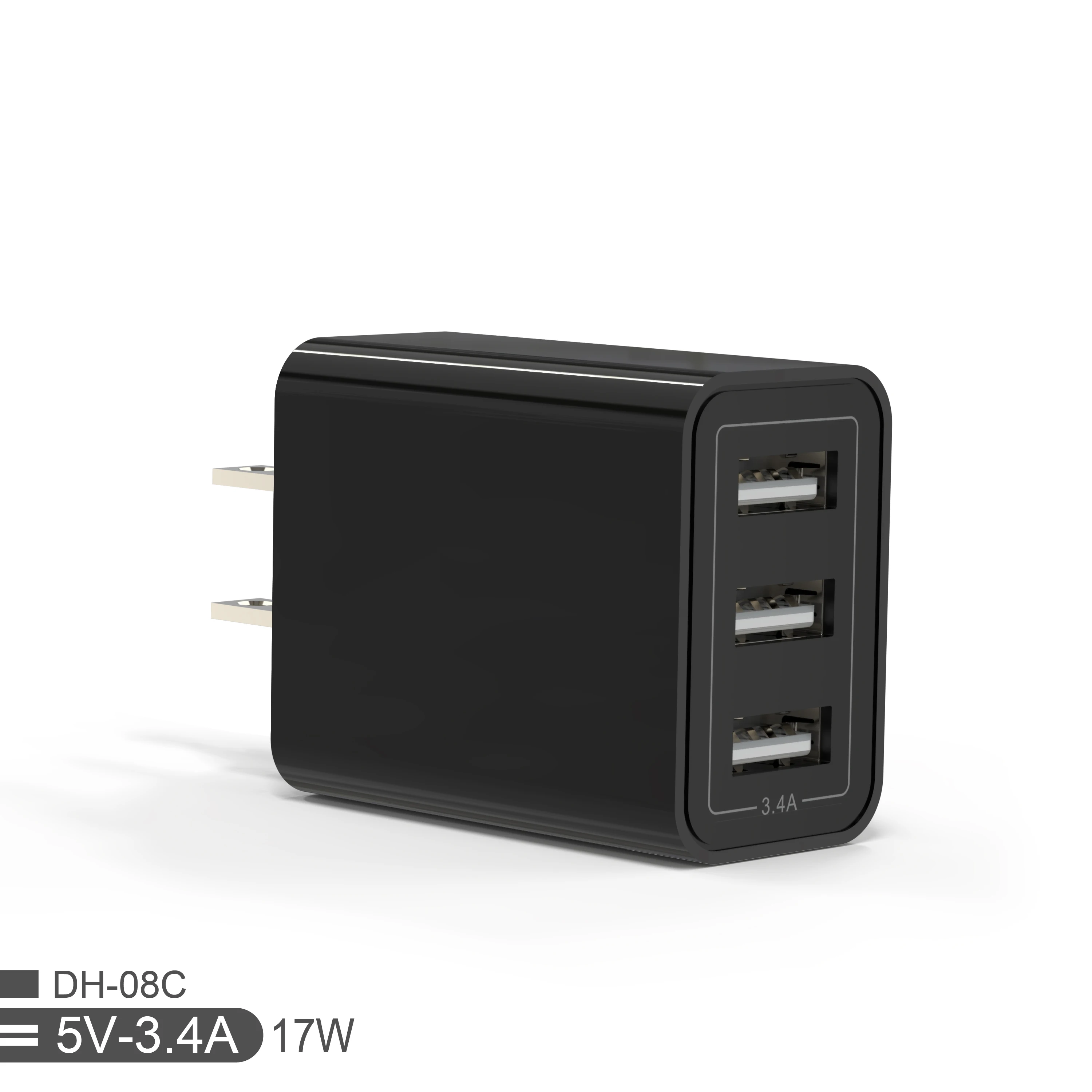 Uonipow быстрое зарядное устройство адаптер 3 штепсельная вилка Andriod для телефона Iphone 15w настенное мобильного X USB PC огнеупорный материал