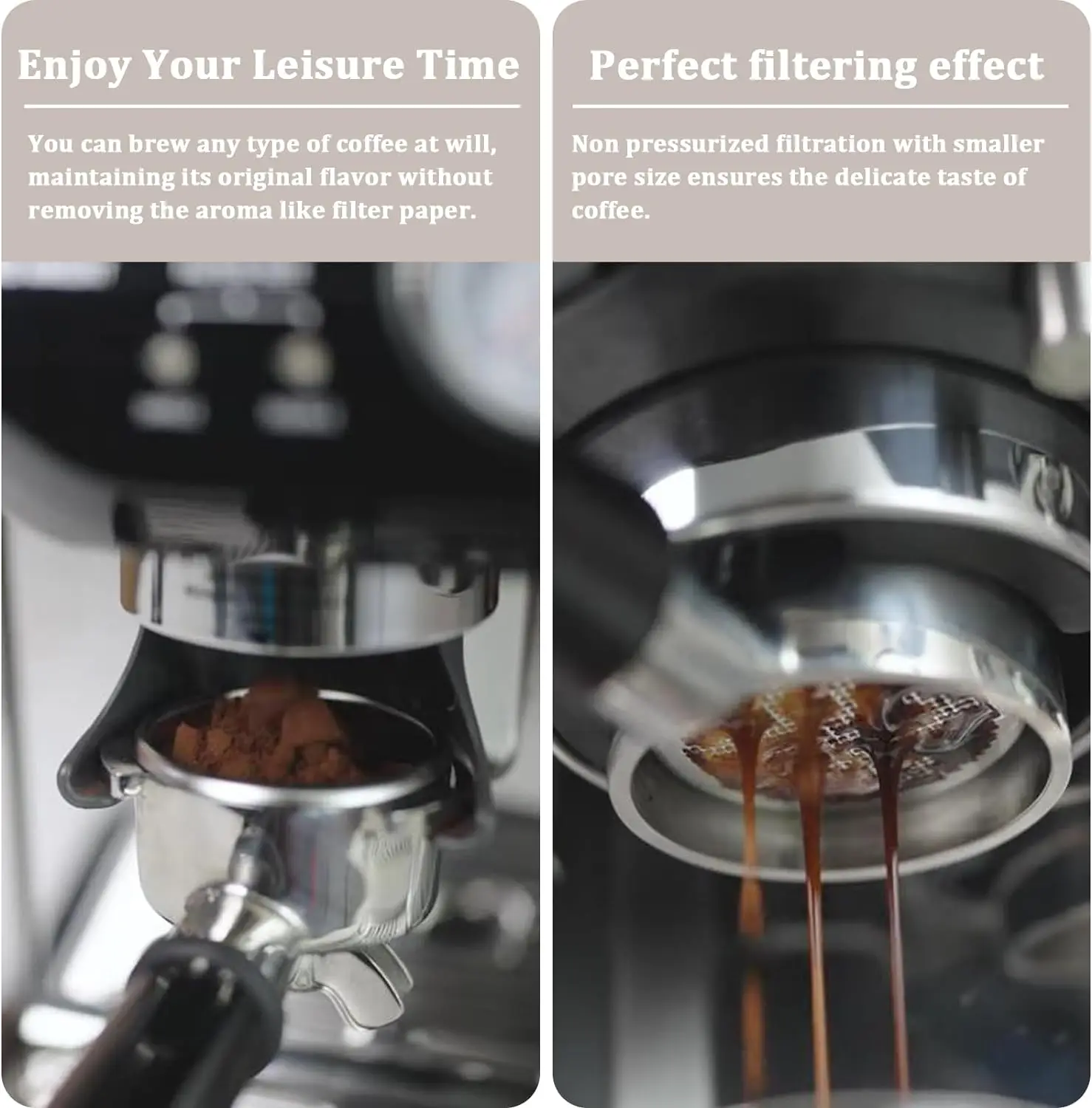 2024 58mm Coffee Filter Basket Fits for Express Coffee Filter Basket 22g Bottomless Portafilter Basket  Coffee Filter.