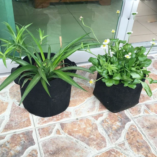 Factory wholesale durable black grow bags for plant with drain holes