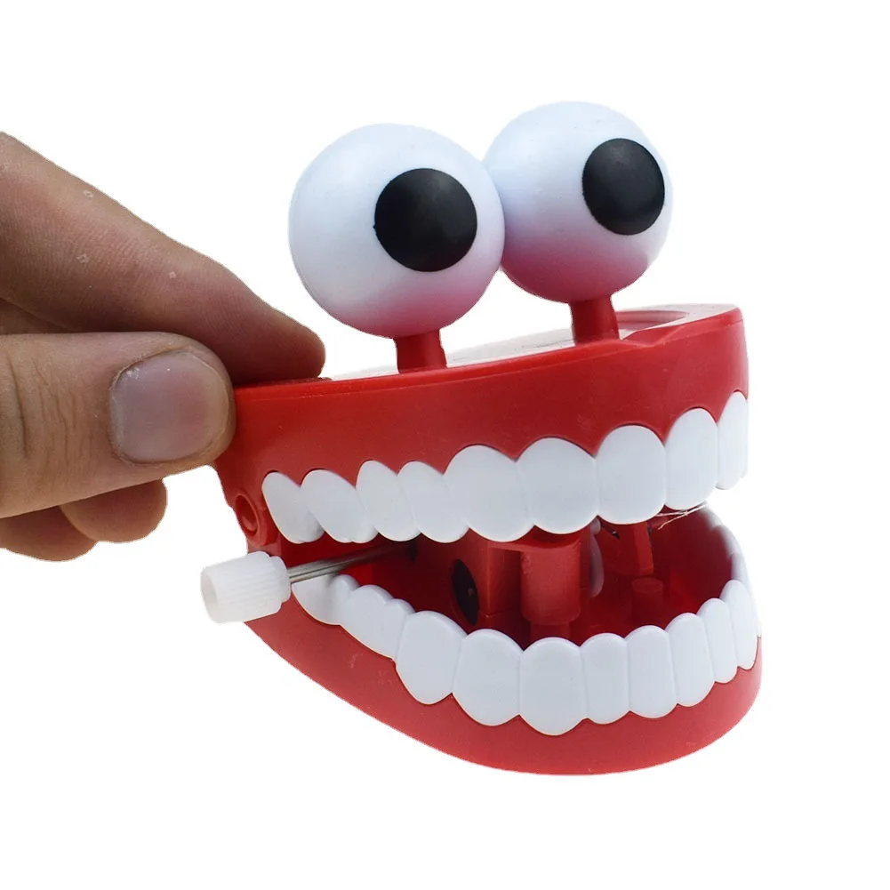 Novelty Dentures Clockwork Fun Toys Halloween Funny Teeth Model Toys Gift for Children