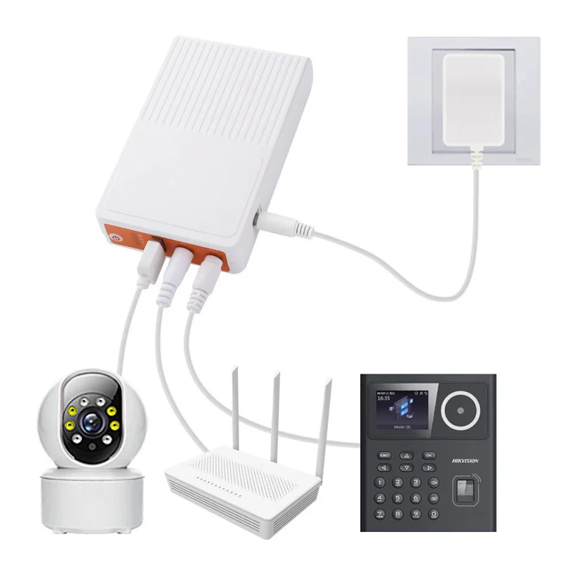 Wistino mini ups 12v power supply 8000 mAh long battery life set suitable for cctv camera router