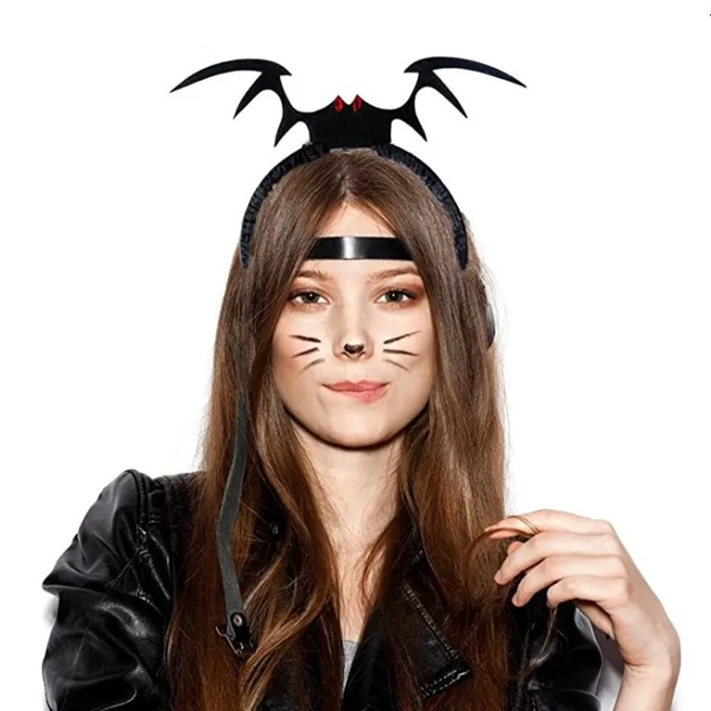 Wholesale Halloween Bat Wings Headbands Cosplay Spider Web Headbands Holiday Animal Accessories Headbands