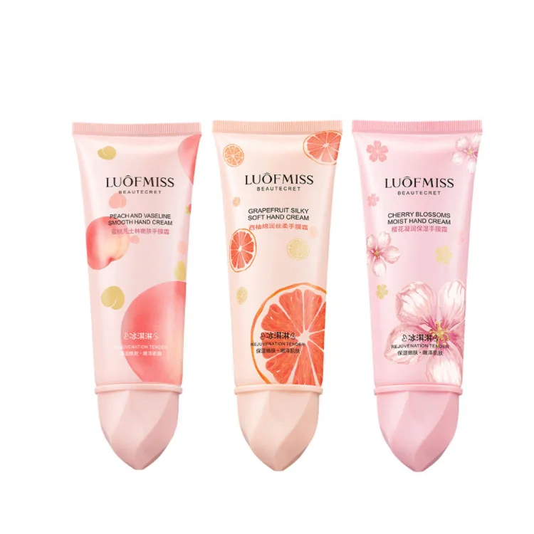 High Quality Organic Fruity Hand Cream Moisturizing, Whitening Anti Drying Cute Fragrance Ice Cream Hand Cream