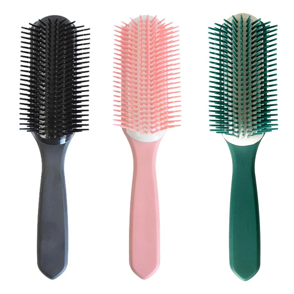 Professional design hairstyle for gentlemen 9 rows strong bristles brush