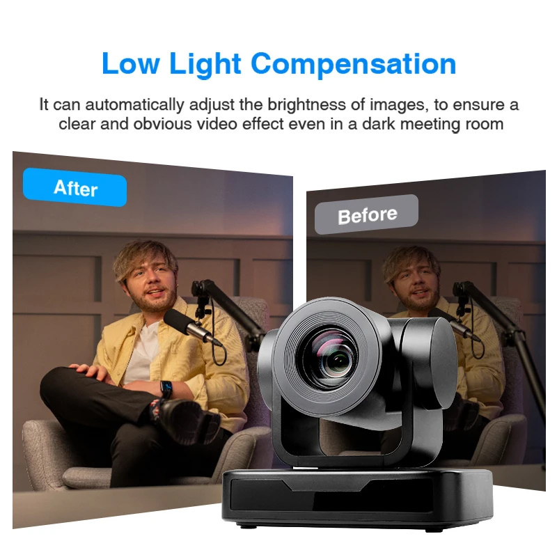 Optical Zoom PTZ Camera Video Conference Room USB 1080P Camera System for Business Meeting Church Worship Services Online Learn