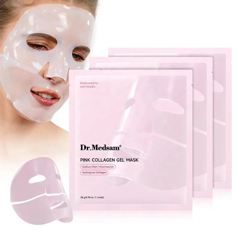 Pink Collagen Jelly Gel Mask Nourishing Firming Pore Salmon DNA Anti Aging Wrinkle Face Mask