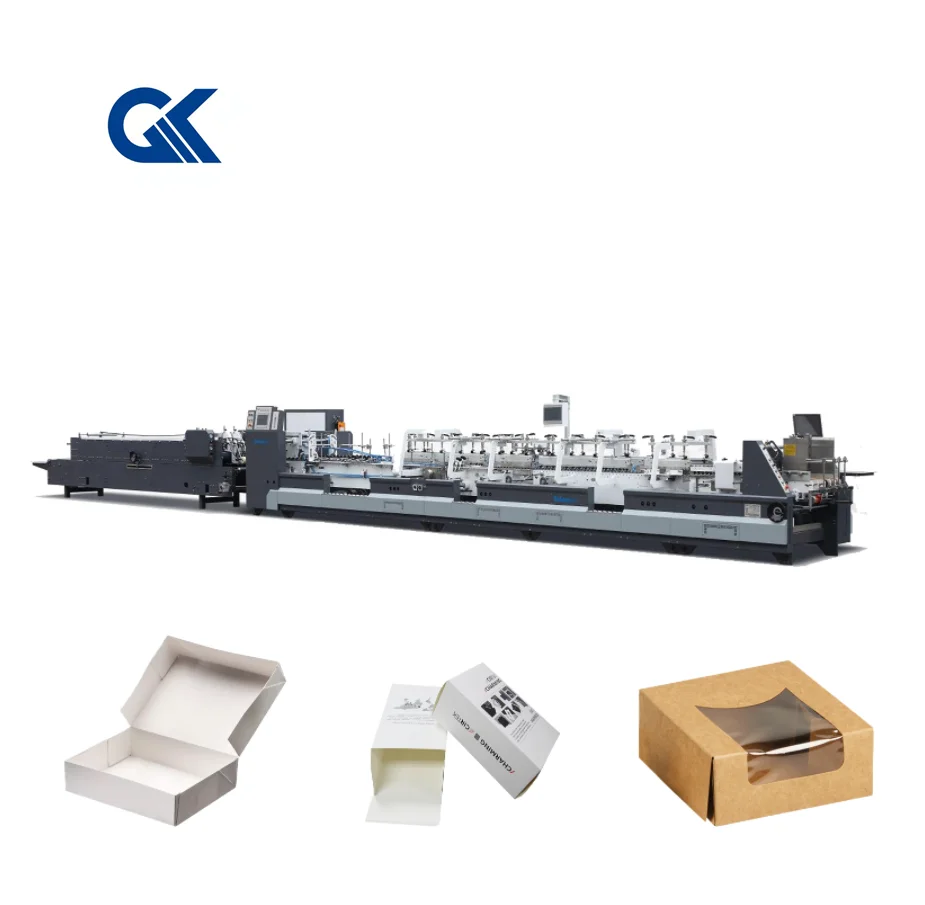 GK-980SLJ High Quality Automatic High Speed 4/6 Corner Carton Box Making Machine