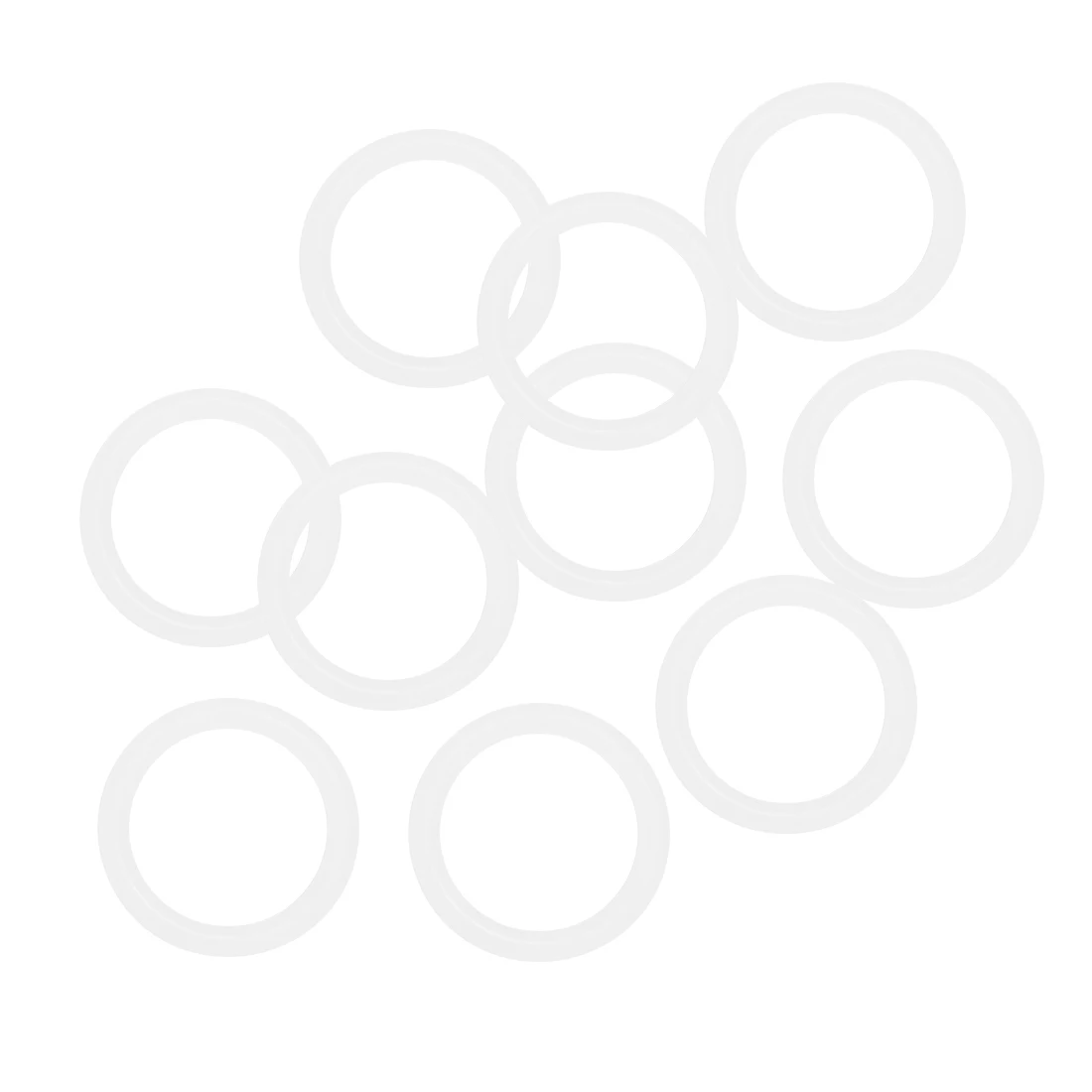 10pcs Silica Gel O-rings Sealing Rings 16mm x 2mm White Gasket Washer